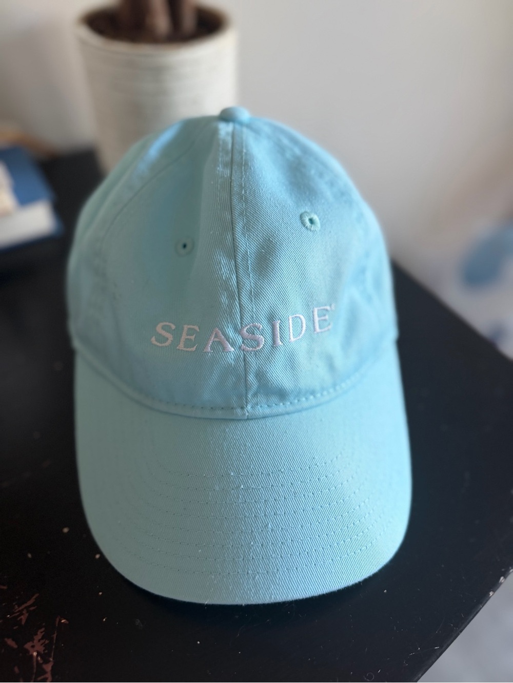 Women’s Seaside Embroidered Baseball Cap - Light Aqua GUC